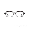 Design vintage Square Square Mens Acetato Óptico quadro